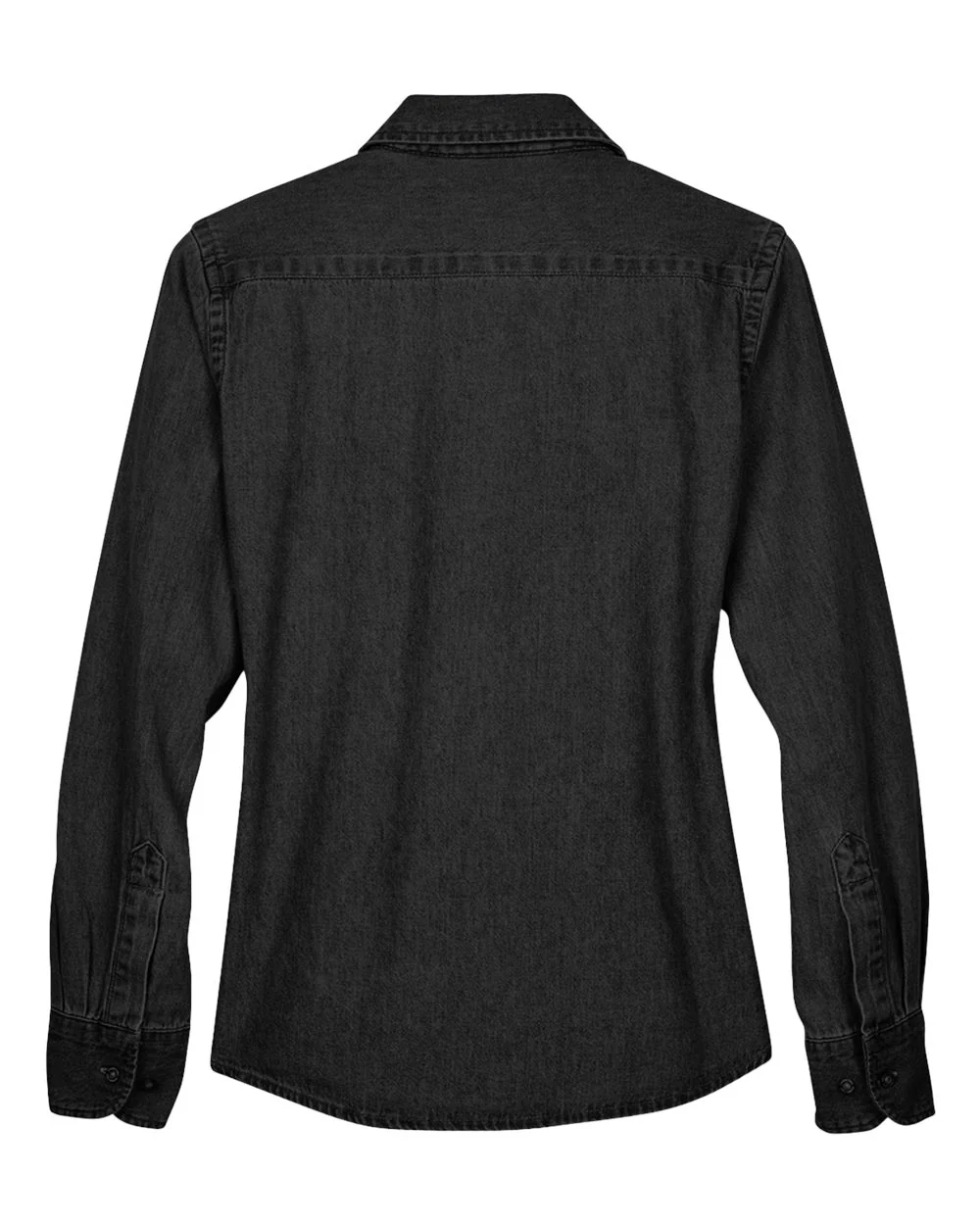 Harriton-M550W-Women's Long Sleeve Denim Shirt - Image 13