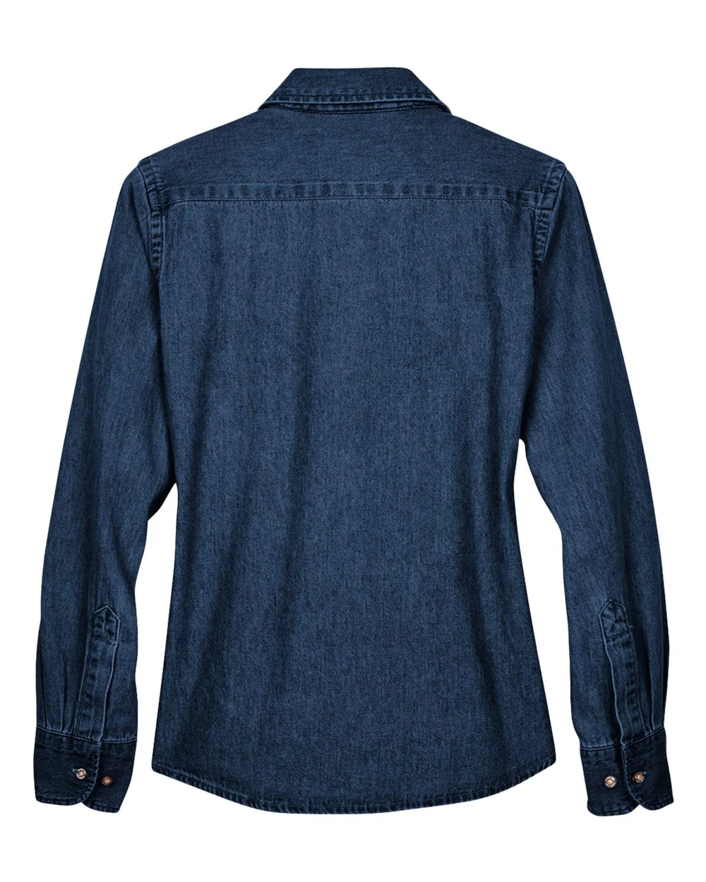 Harriton-M550W-Women's Long Sleeve Denim Shirt - Image 2