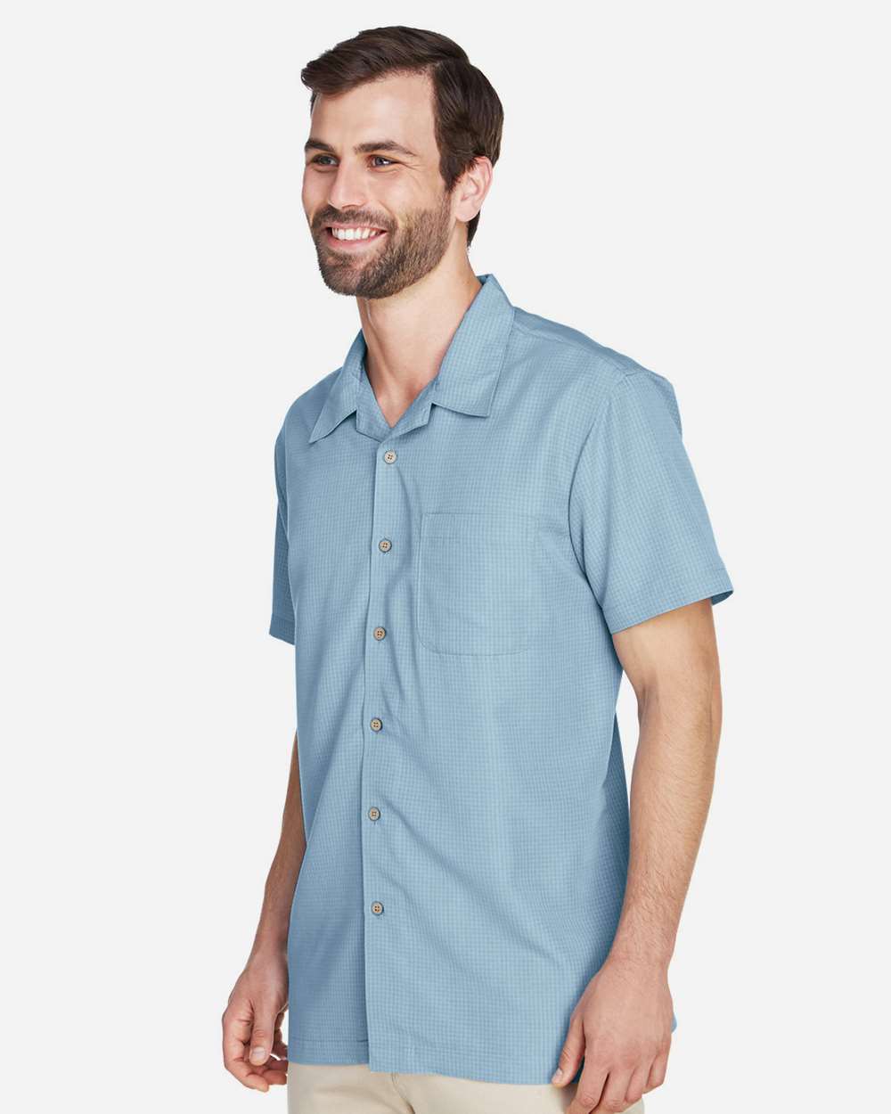 Harriton-M560-Men's Barbados Textured Camp Shirt - Image 10