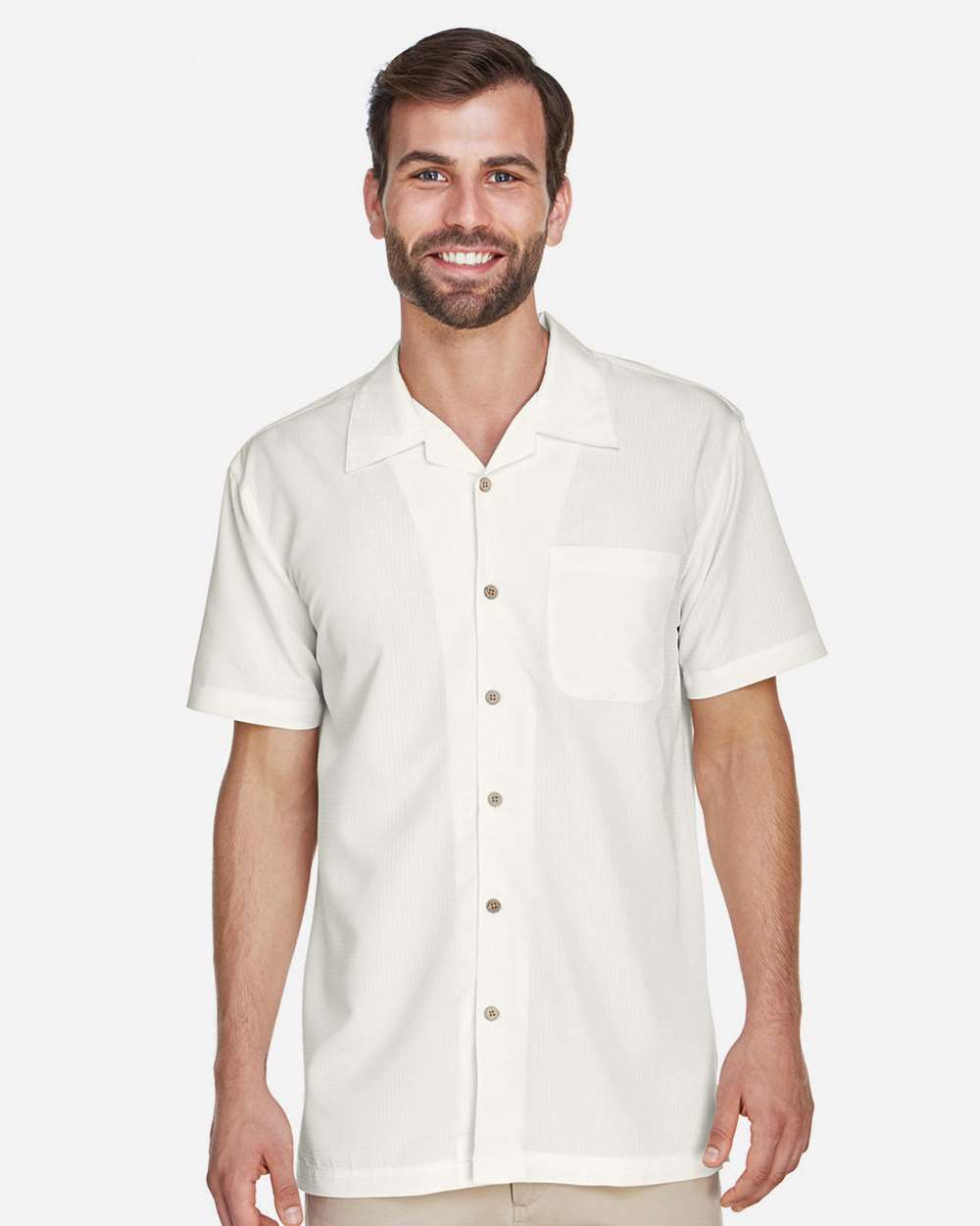 Harriton-M560-Men's Barbados Textured Camp Shirt - Image 14