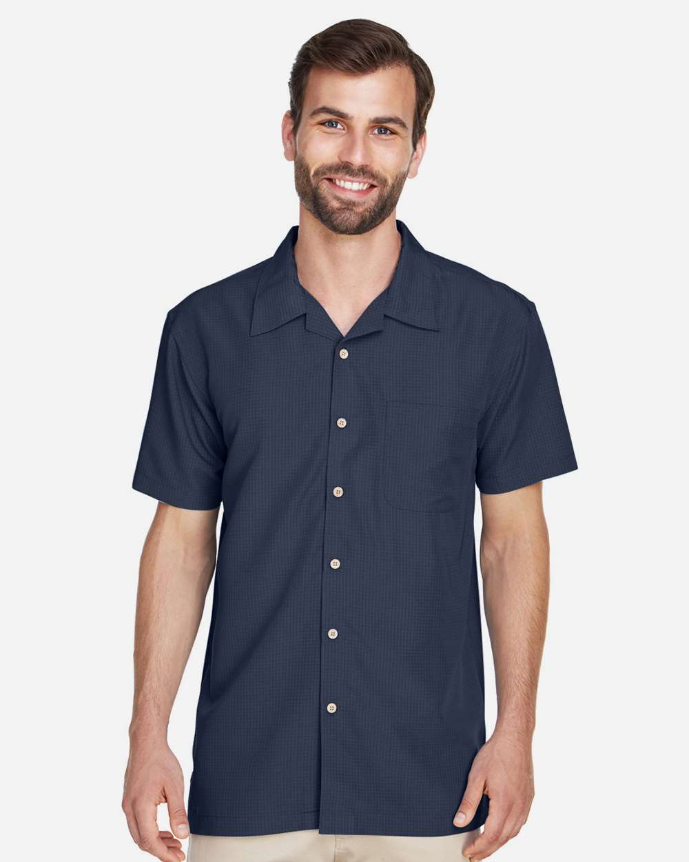 Harriton-M560-Men's Barbados Textured Camp Shirt - Image 24