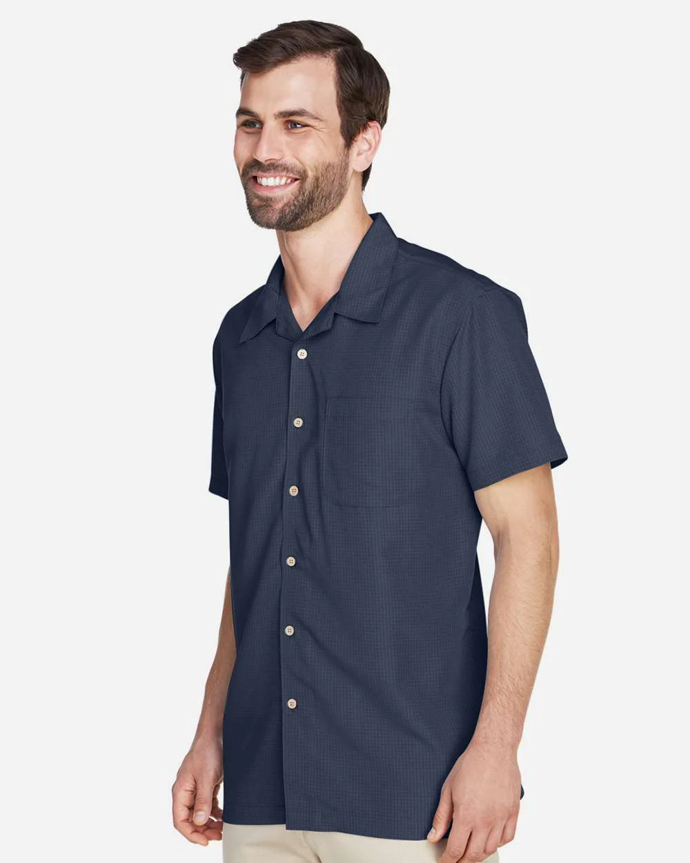 Harriton-M560-Men's Barbados Textured Camp Shirt - Image 25