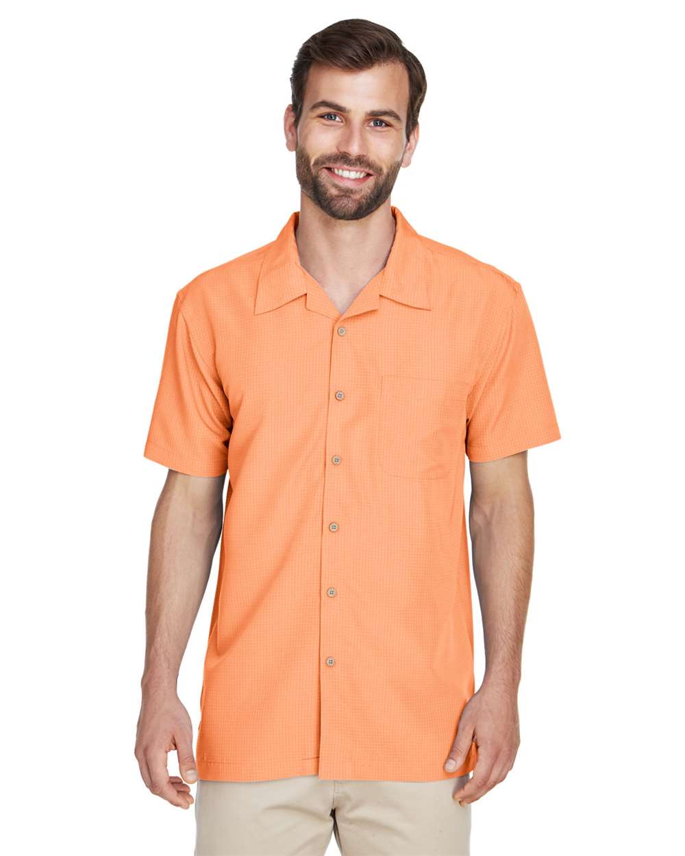 Harriton-M560-Men's Barbados Textured Camp Shirt - Image 29