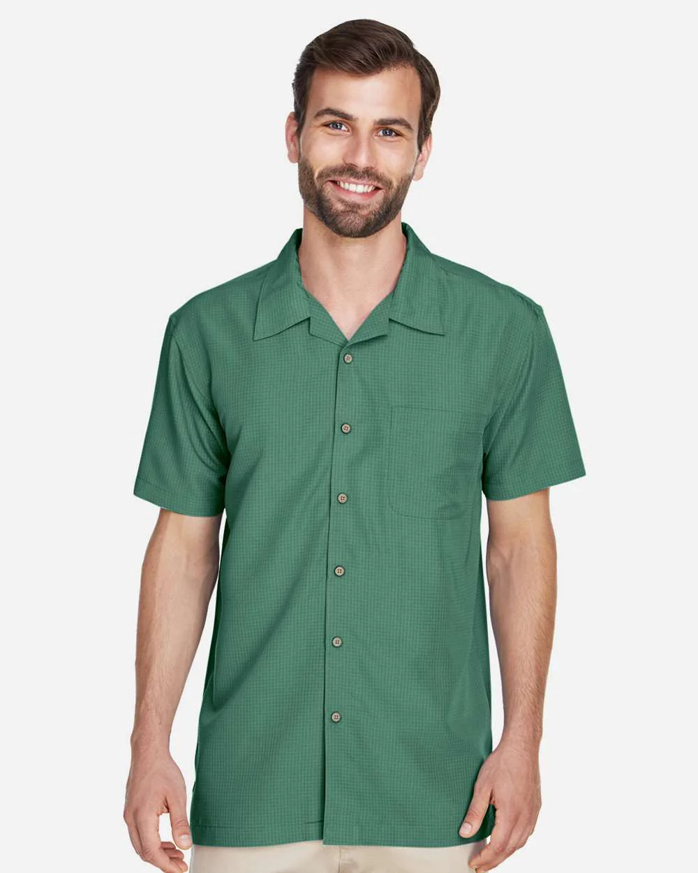 Harriton-M560-Men's Barbados Textured Camp Shirt - Image 34