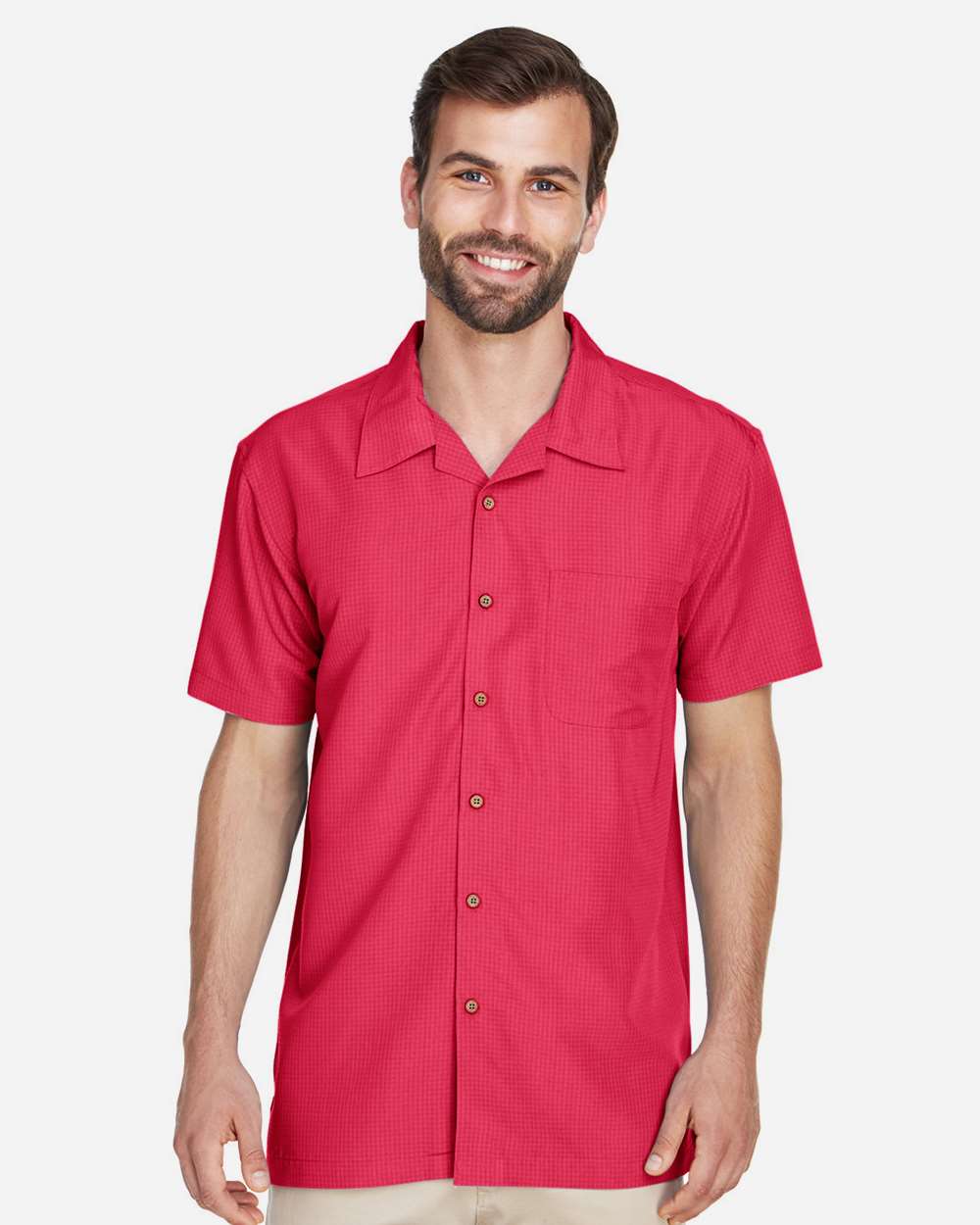 Harriton-M560-Men's Barbados Textured Camp Shirt - Image 39