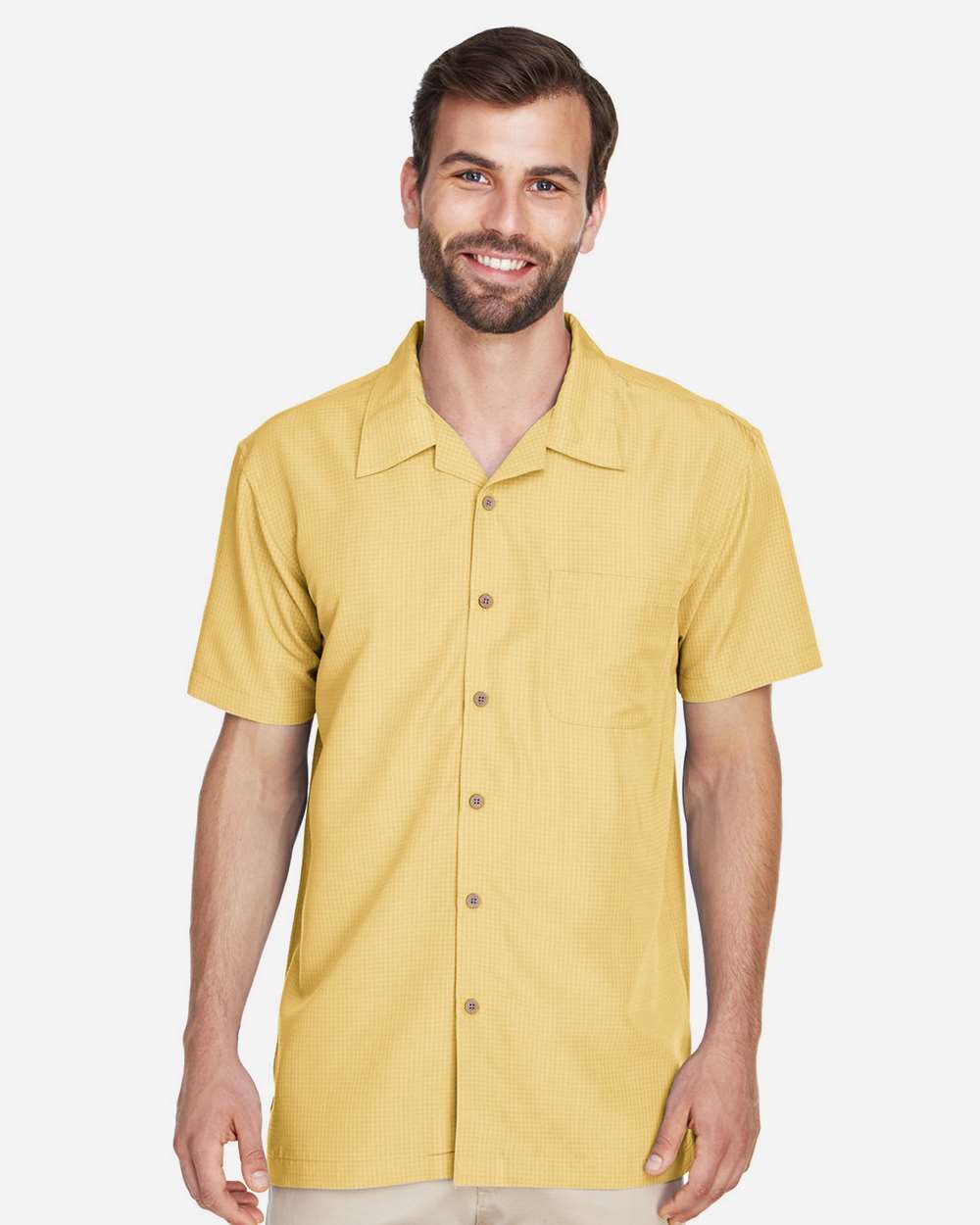 Harriton-M560-Men's Barbados Textured Camp Shirt - Image 44