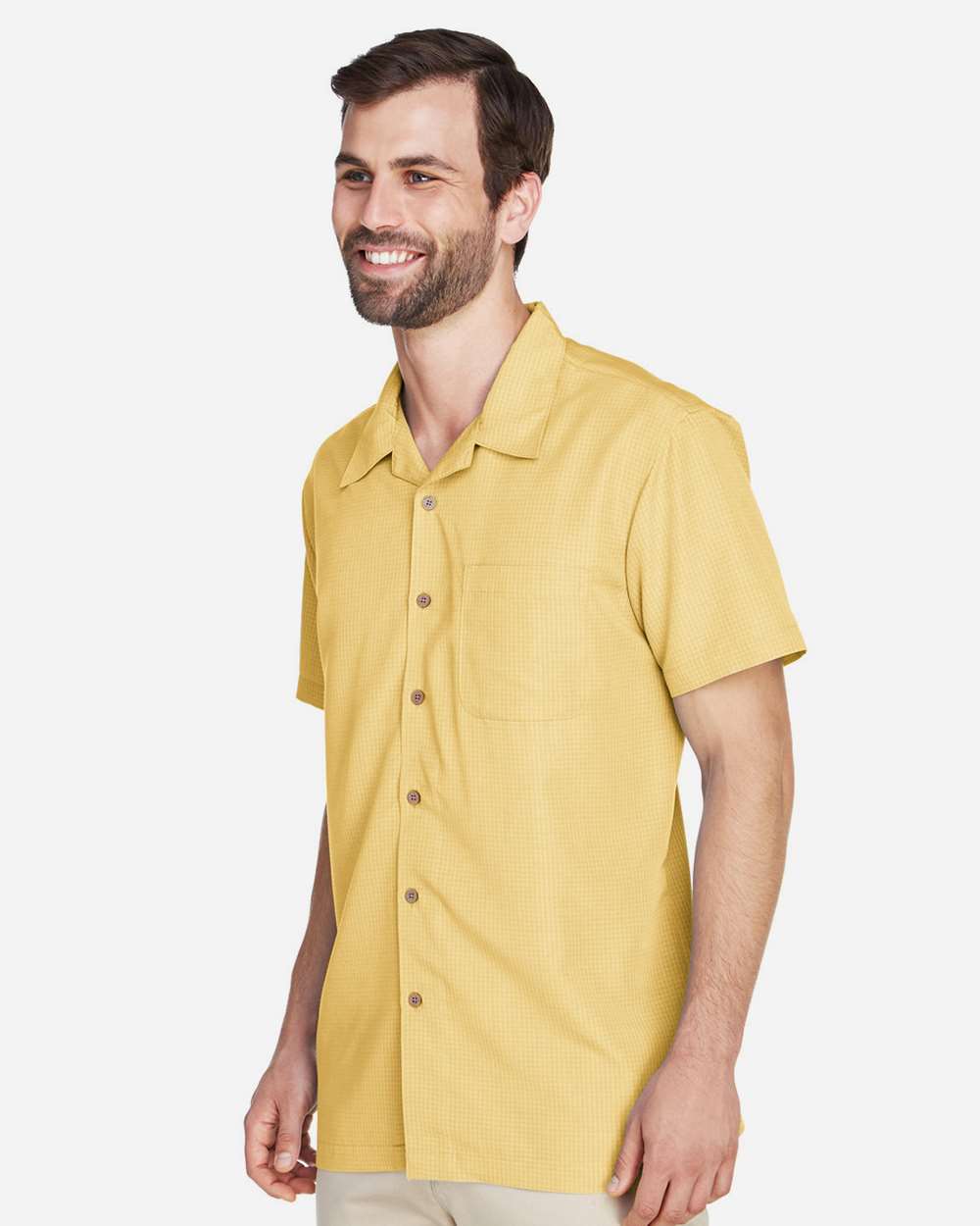Harriton-M560-Men's Barbados Textured Camp Shirt - Image 45