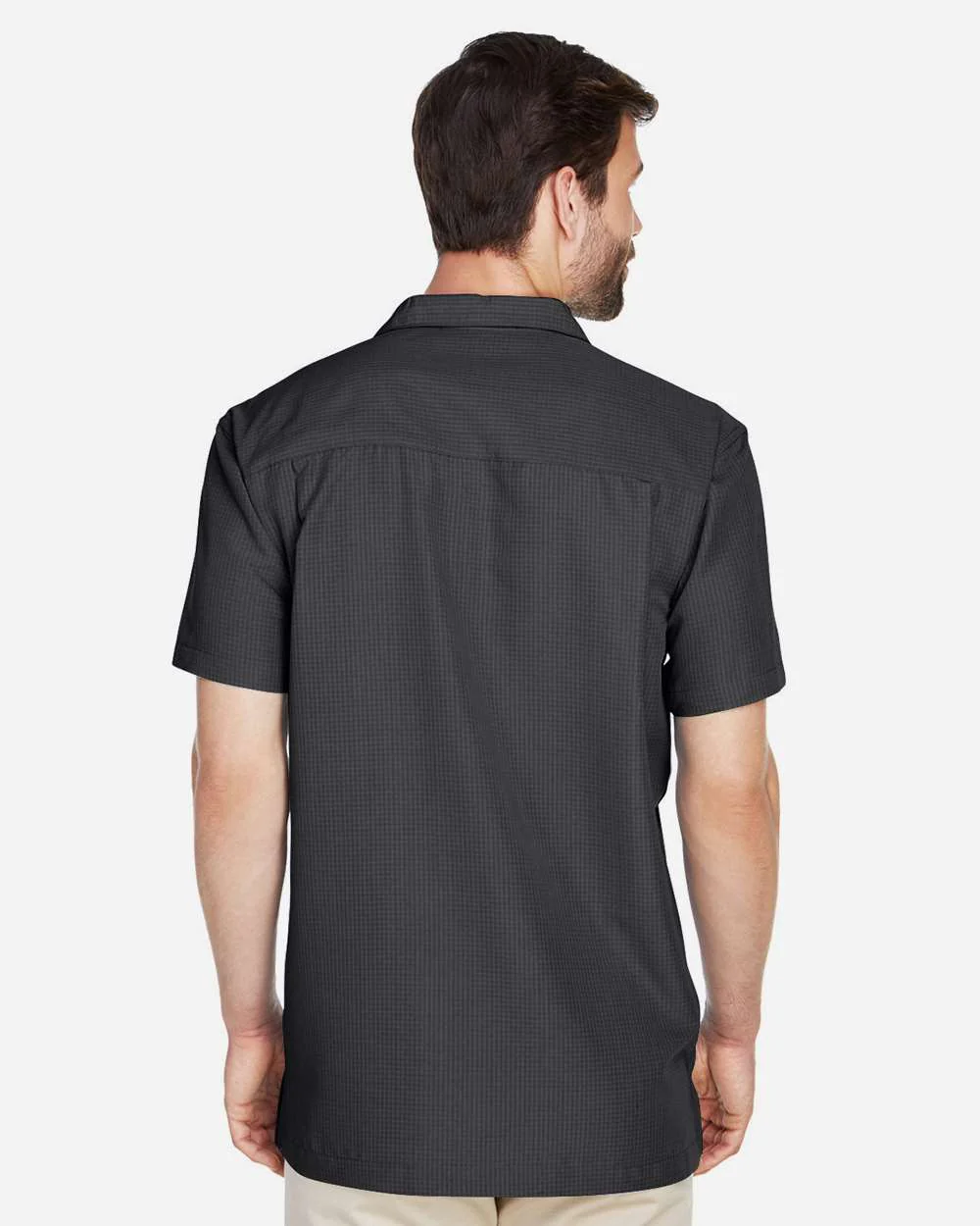 Harriton-M560-Men's Barbados Textured Camp Shirt - Image 5