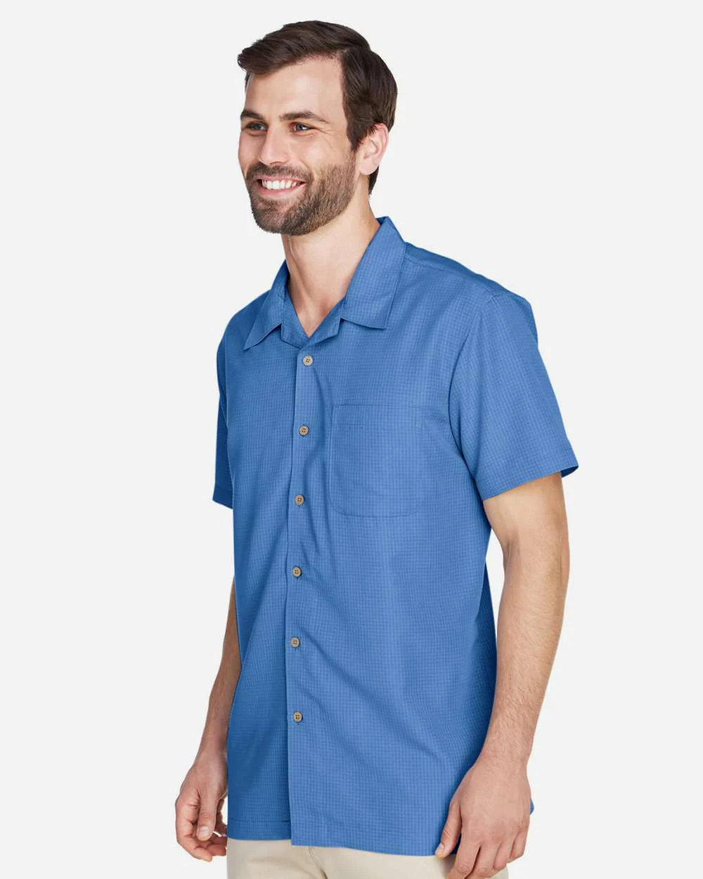 Harriton-M560-Men's Barbados Textured Camp Shirt - Image 50