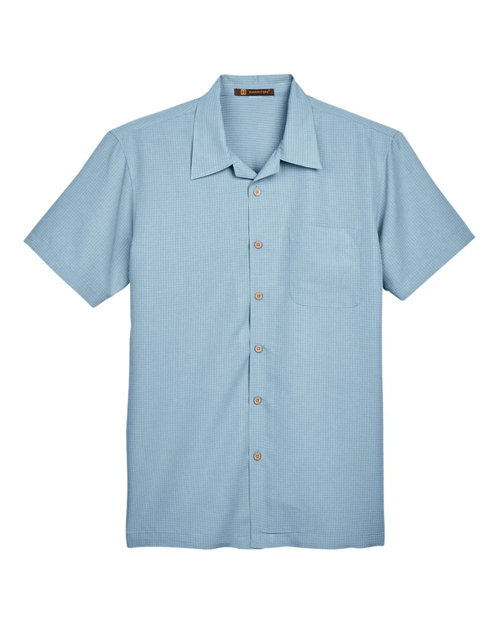 Harriton-M560-Men's Barbados Textured Camp Shirt - Image 7