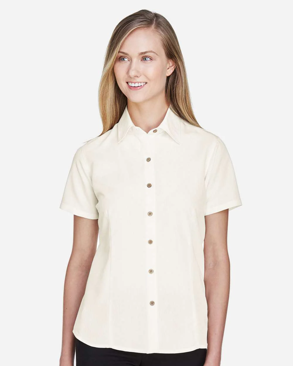 Harriton-M560W-Women's Barbados Textured Camp Shirt - Image 14