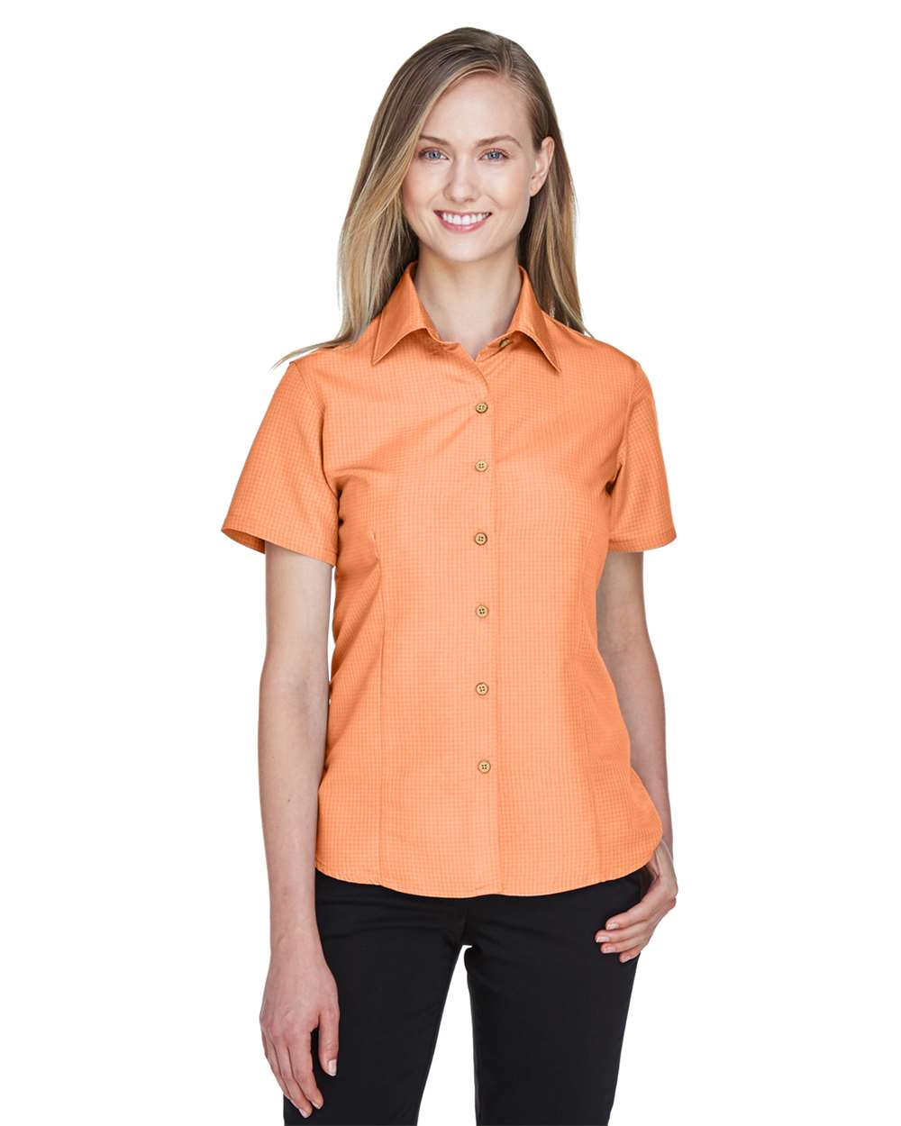 Harriton-M560W-Women's Barbados Textured Camp Shirt - Image 29