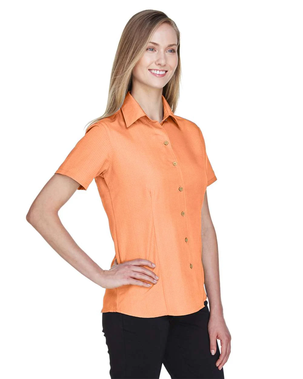 Harriton-M560W-Women's Barbados Textured Camp Shirt - Image 30