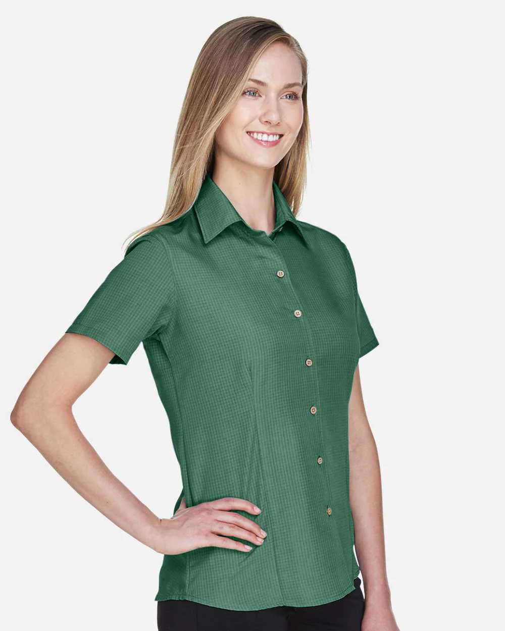 Harriton-M560W-Women's Barbados Textured Camp Shirt - Image 35