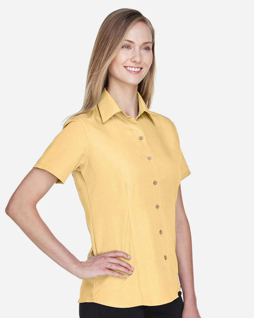 Harriton-M560W-Women's Barbados Textured Camp Shirt - Image 45