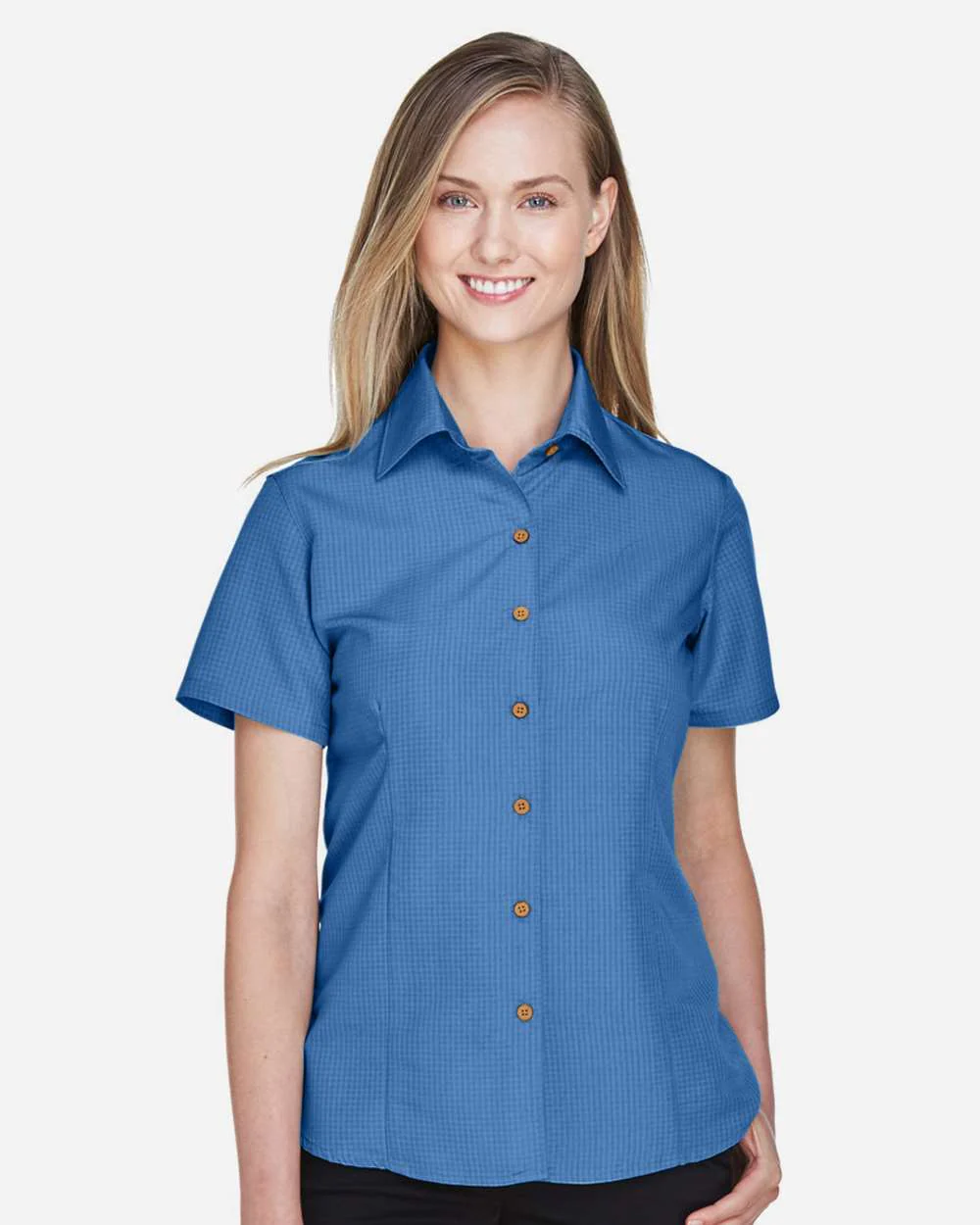 Harriton-M560W-Women's Barbados Textured Camp Shirt - Image 49