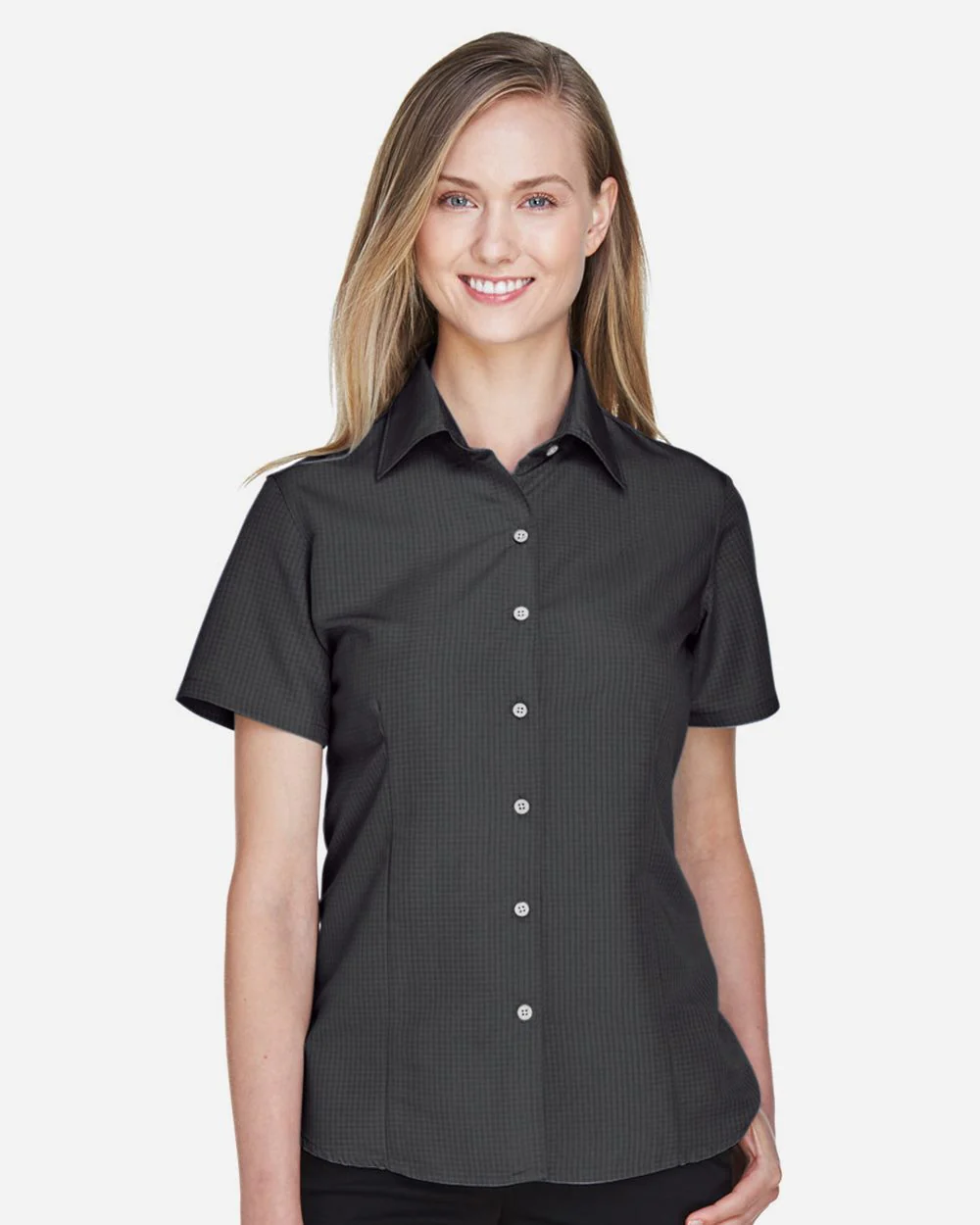 Harriton-M560W-Women's Barbados Textured Camp Shirt - Image 6