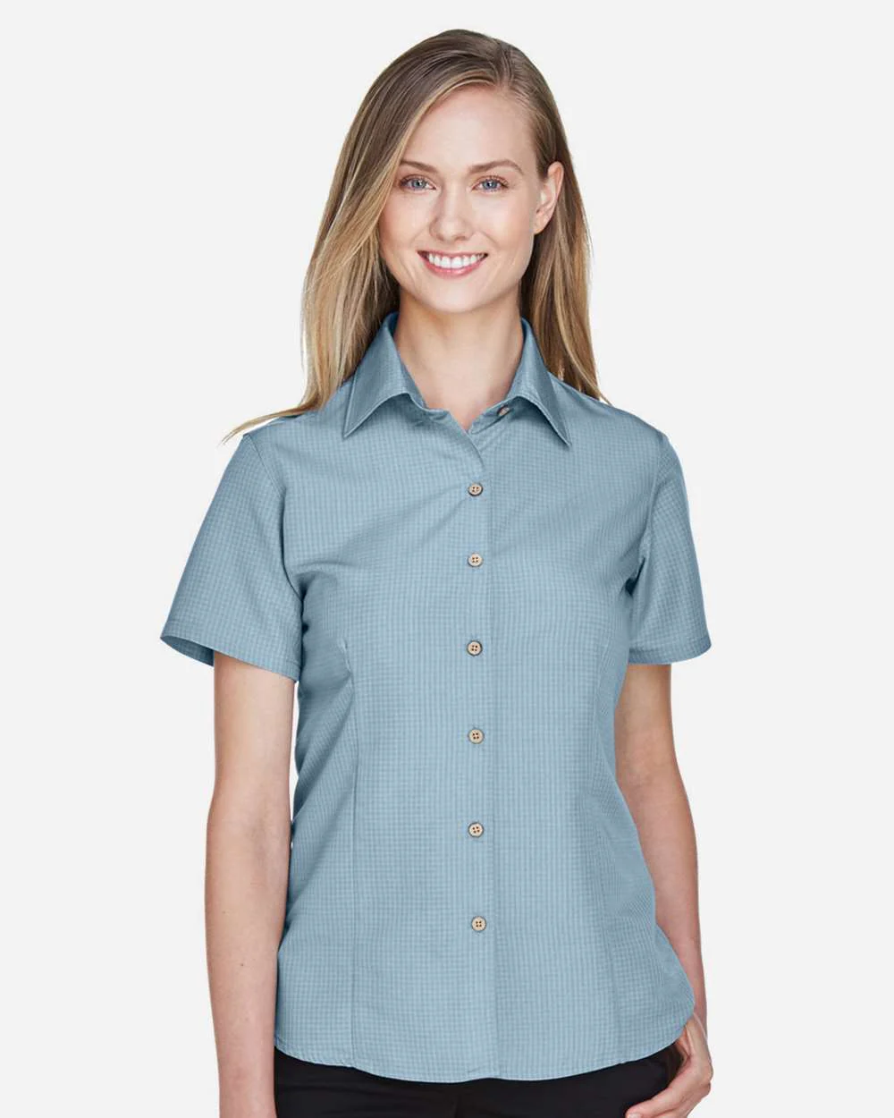 Harriton-M560W-Women's Barbados Textured Camp Shirt - Image 9