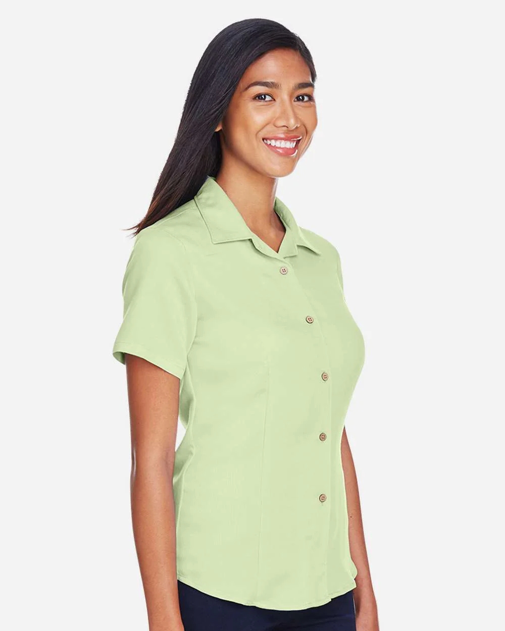 Harriton-M570W-Women's Bahama Cord Camp Shirt - Image 25