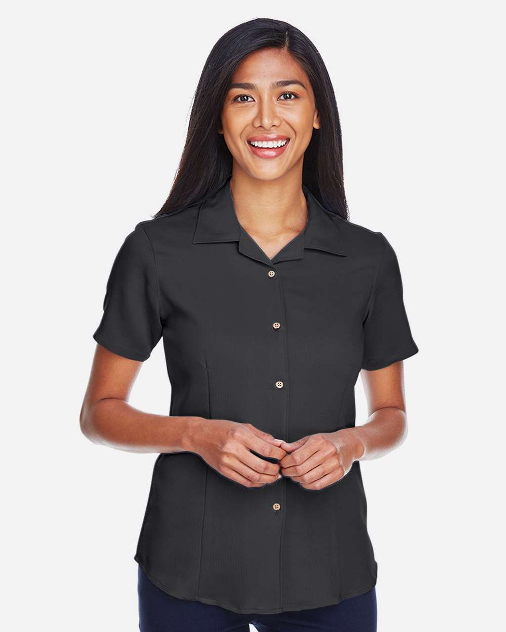 Harriton-M570W-Women's Bahama Cord Camp Shirt - Image 3