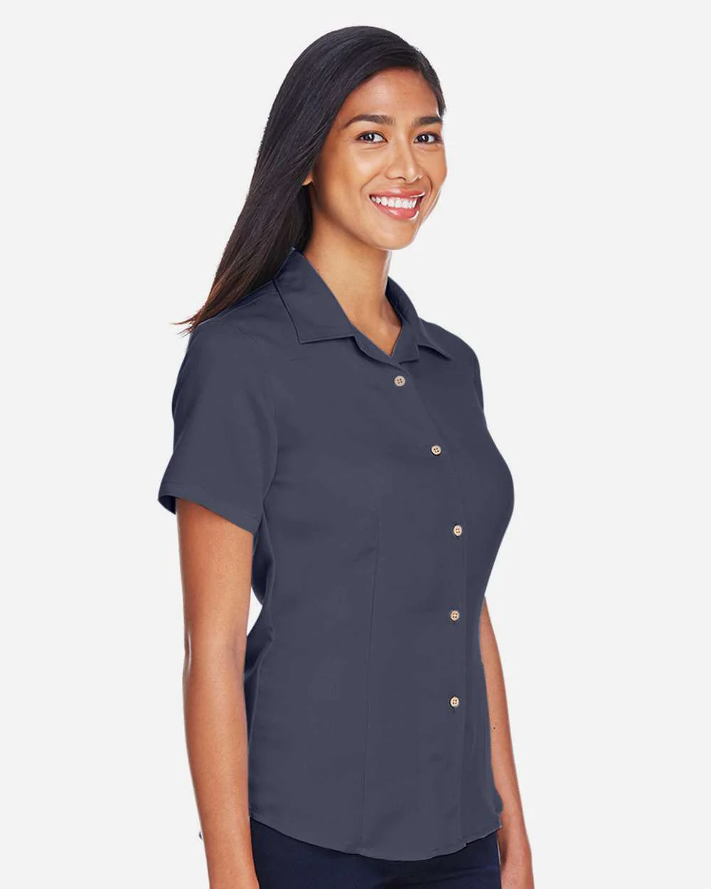 Harriton-M570W-Women's Bahama Cord Camp Shirt - Image 30