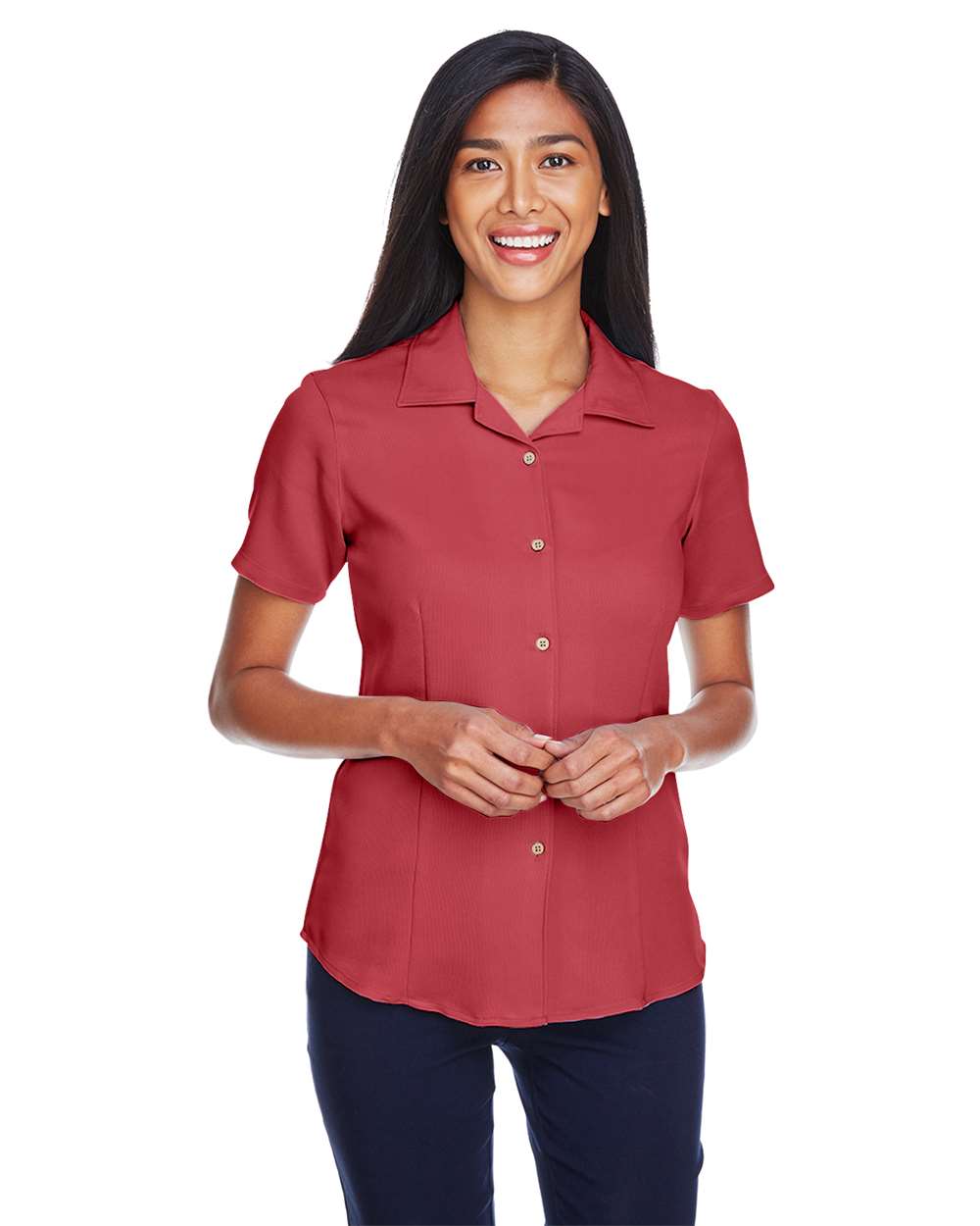 Harriton-M570W-Women's Bahama Cord Camp Shirt - Image 39