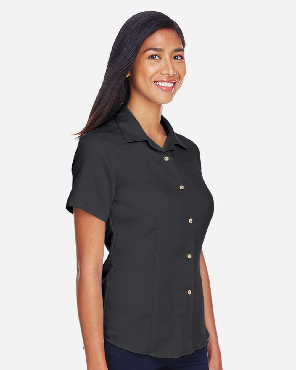 Harriton-M570W-Women's Bahama Cord Camp Shirt - Image 4