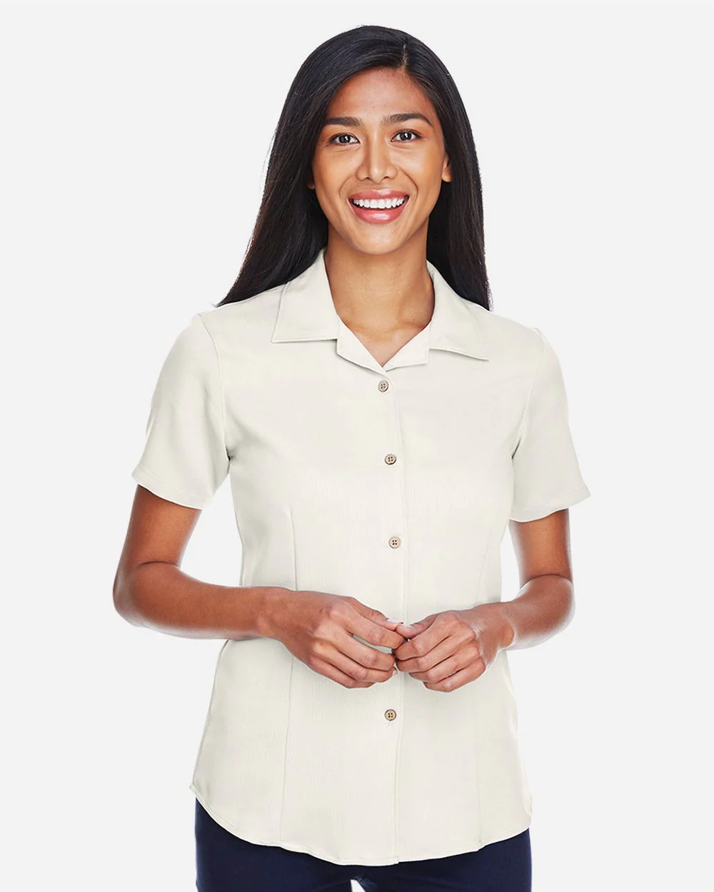 Harriton-M570W-Women's Bahama Cord Camp Shirt - Image 6