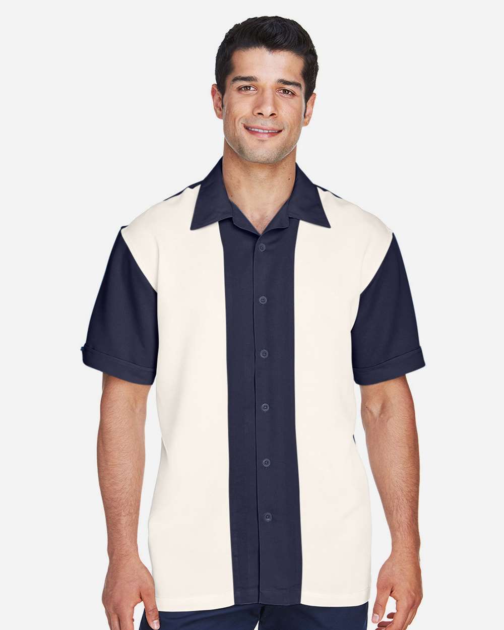 Harriton-M575-Men's Two-Tone Camp Shirt - Image 14