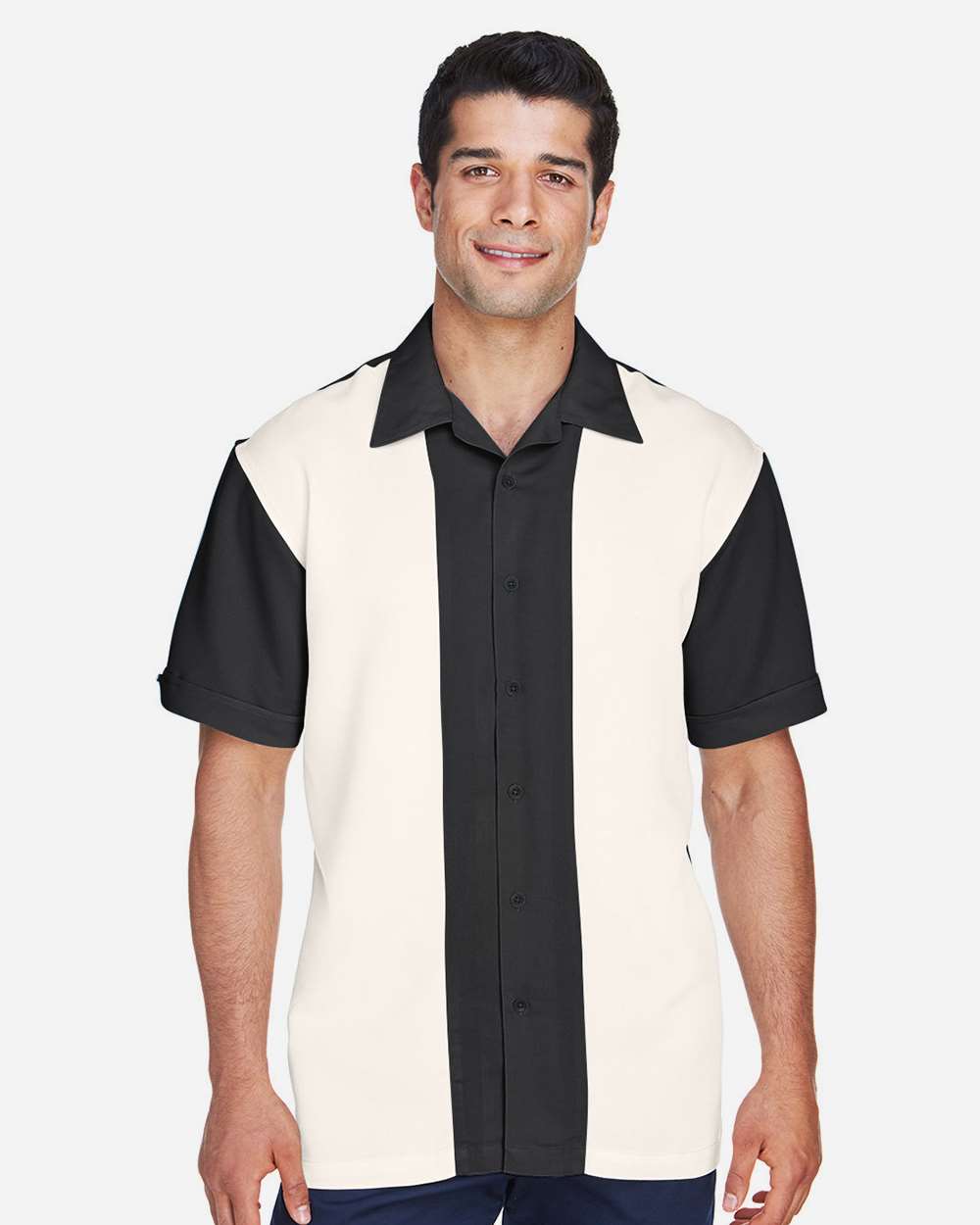 Harriton-M575-Men's Two-Tone Camp Shirt - Image 3