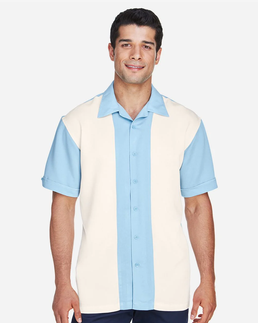 Harriton-M575-Men's Two-Tone Camp Shirt - Image 6