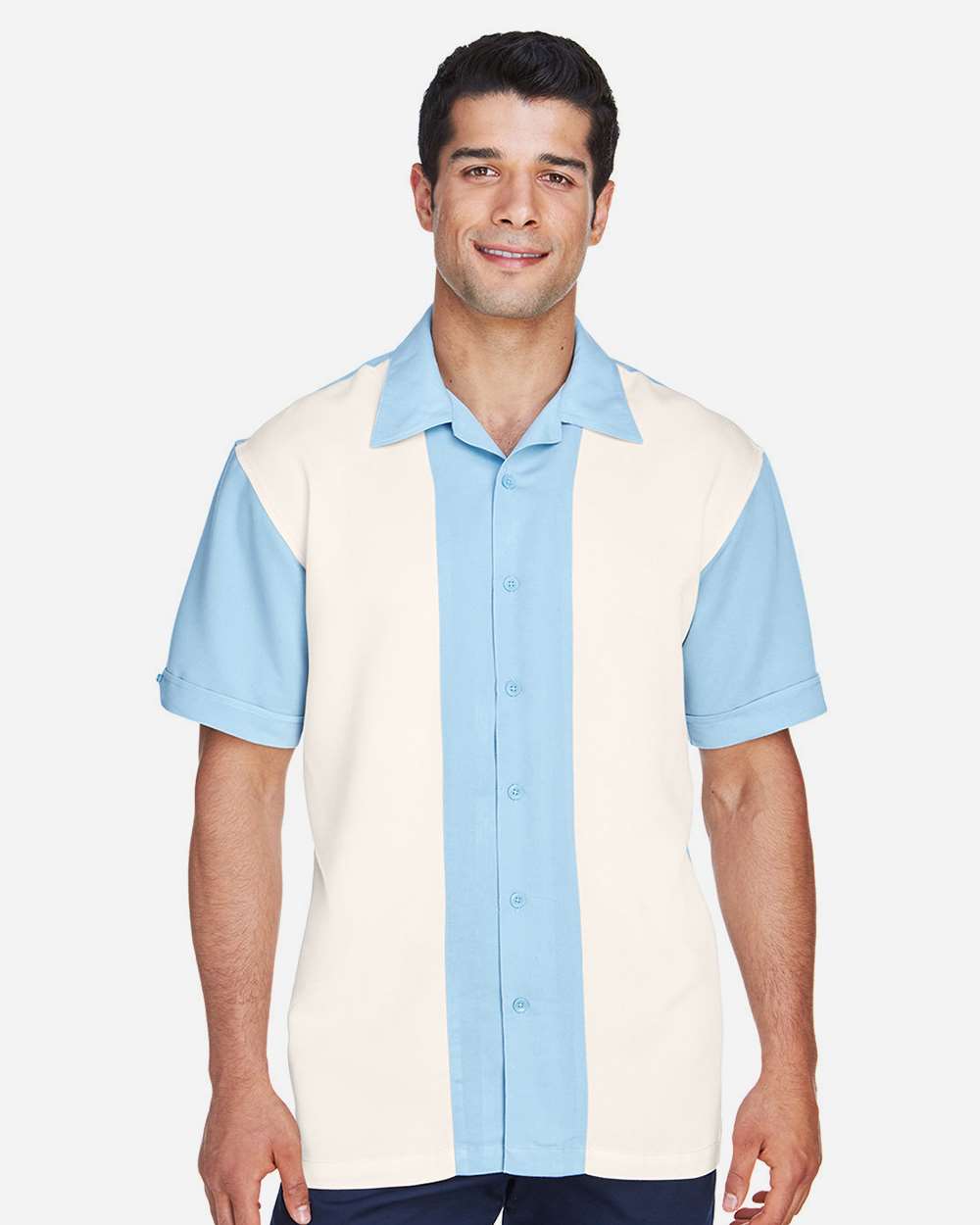 Harriton-M575-Men's Two-Tone Camp Shirt - Image 9