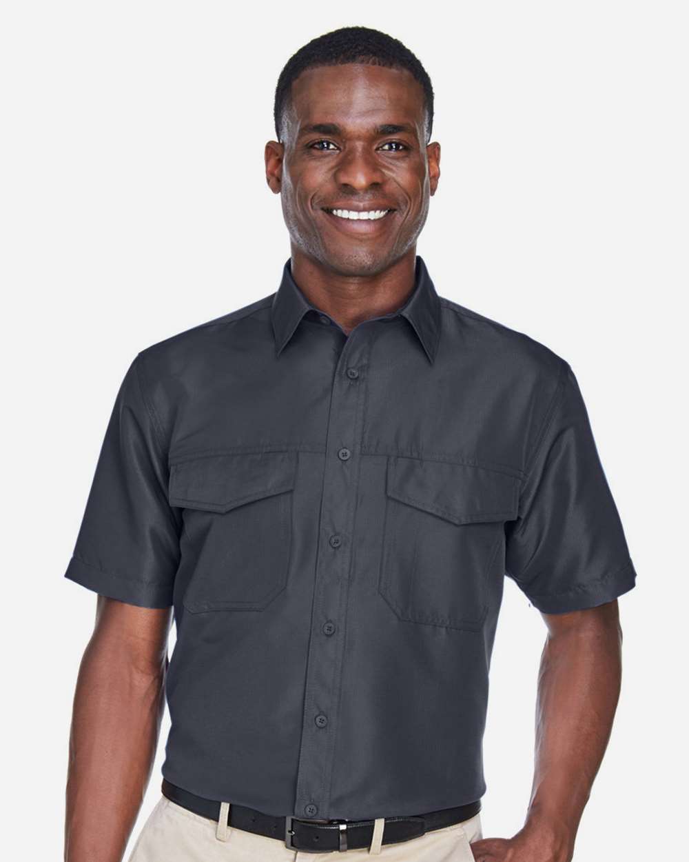 Harriton-M580-Men's Key West Short Sleeve Performance Staff Shirt - Image 11