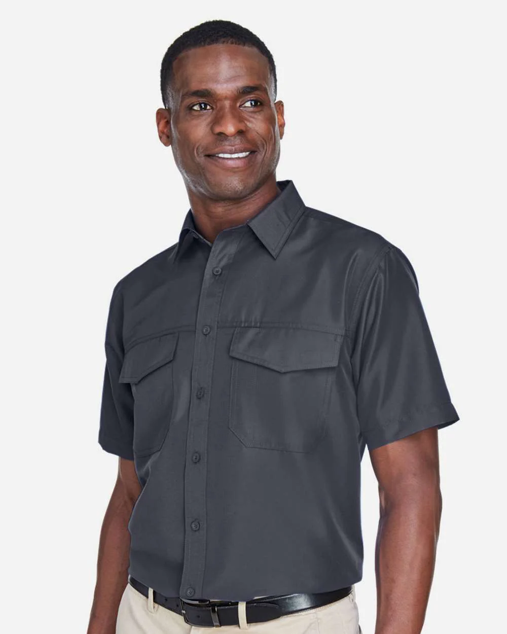 Harriton-M580-Men's Key West Short Sleeve Performance Staff Shirt - Image 12