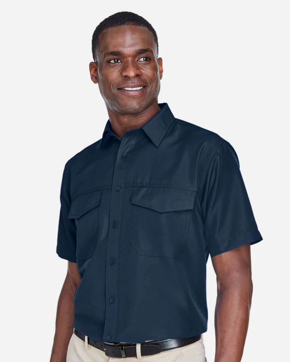 Harriton-M580-Men's Key West Short Sleeve Performance Staff Shirt - Image 20