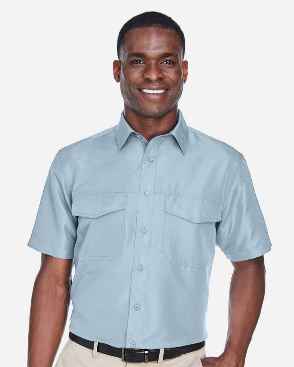 Harriton-M580-Men's Key West Short Sleeve Performance Staff Shirt - Image 7