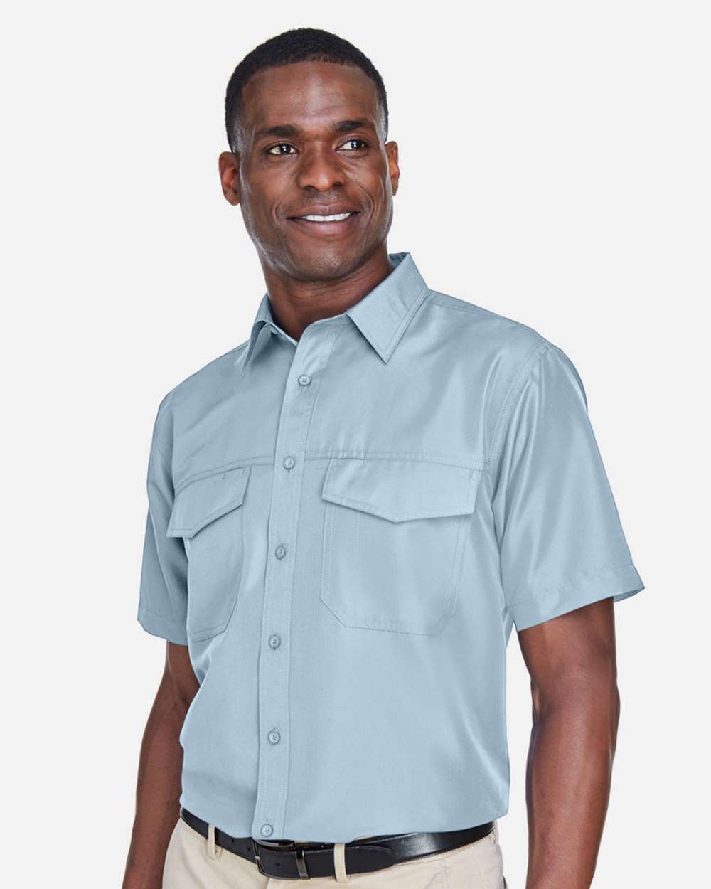 Harriton-M580-Men's Key West Short Sleeve Performance Staff Shirt - Image 8