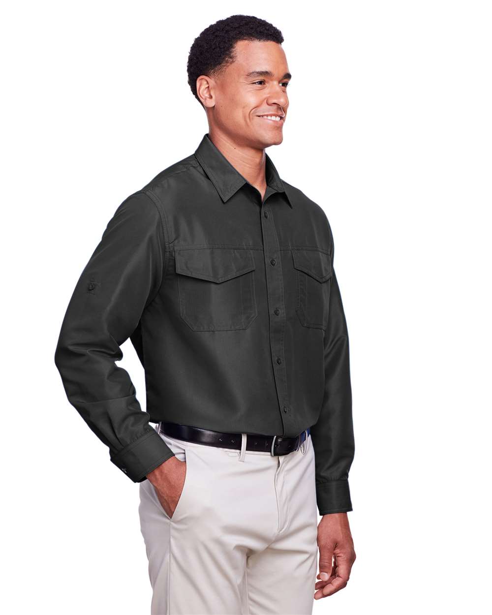 Harriton-M580L-Men's Key West Performance Staff Shirt - Image 15