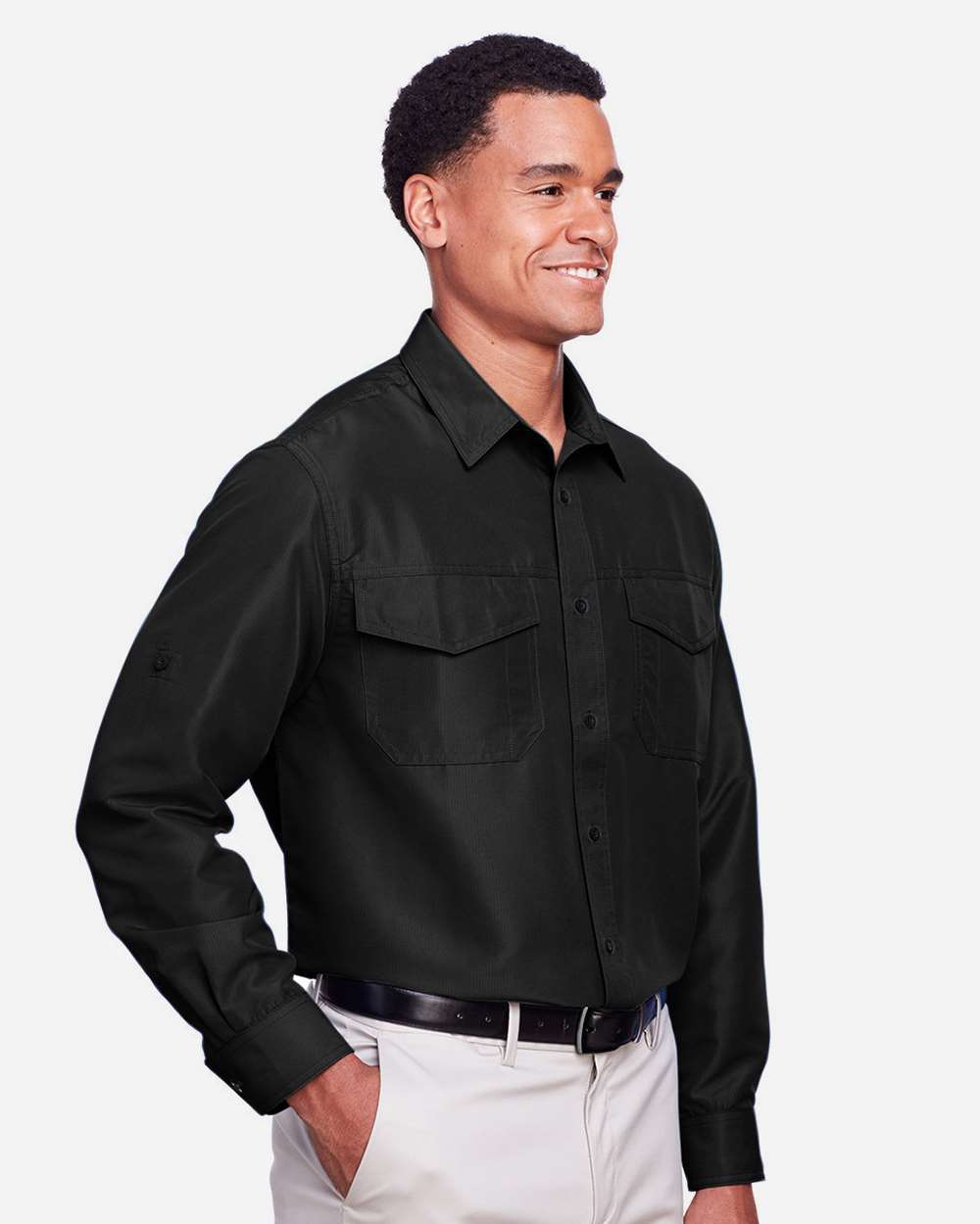 Harriton-M580L-Men's Key West Performance Staff Shirt - Image 4