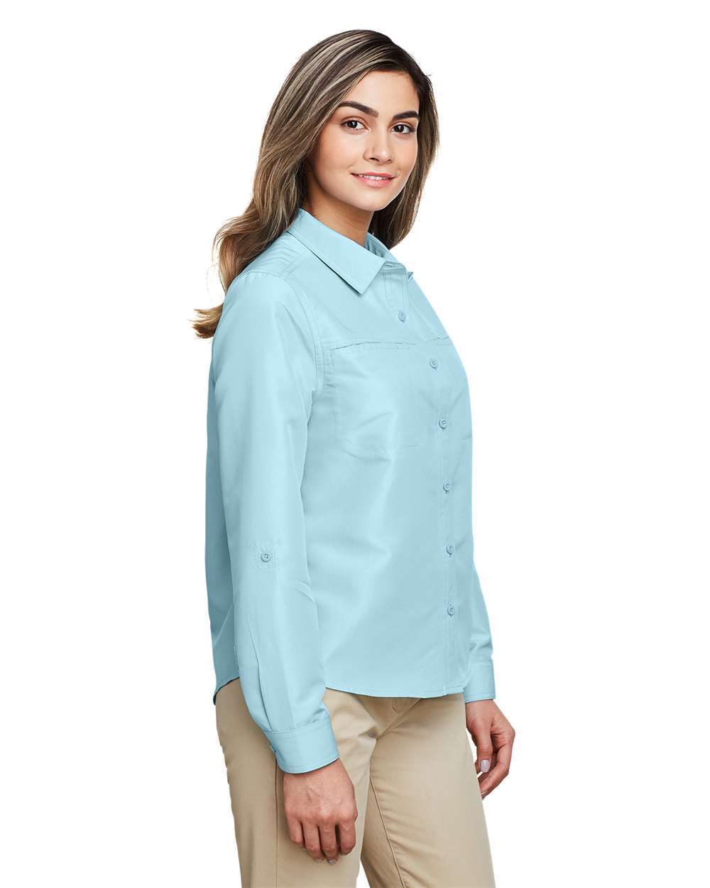 Harriton-M580LW-Women's Key West Long Sleeve Performance Staff Shirt - Image 10