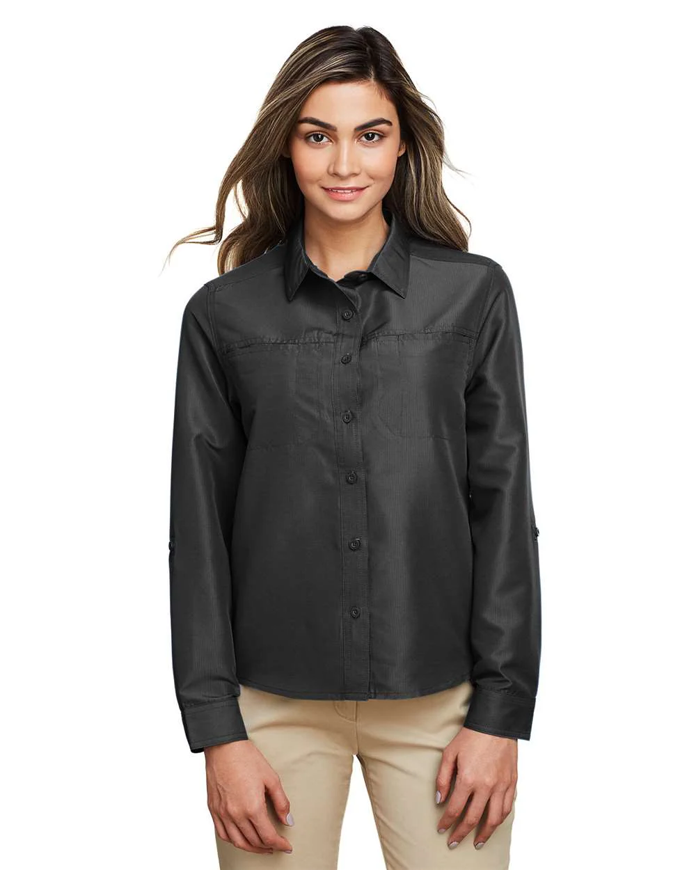Harriton-M580LW-Women's Key West Long Sleeve Performance Staff Shirt - Image 14