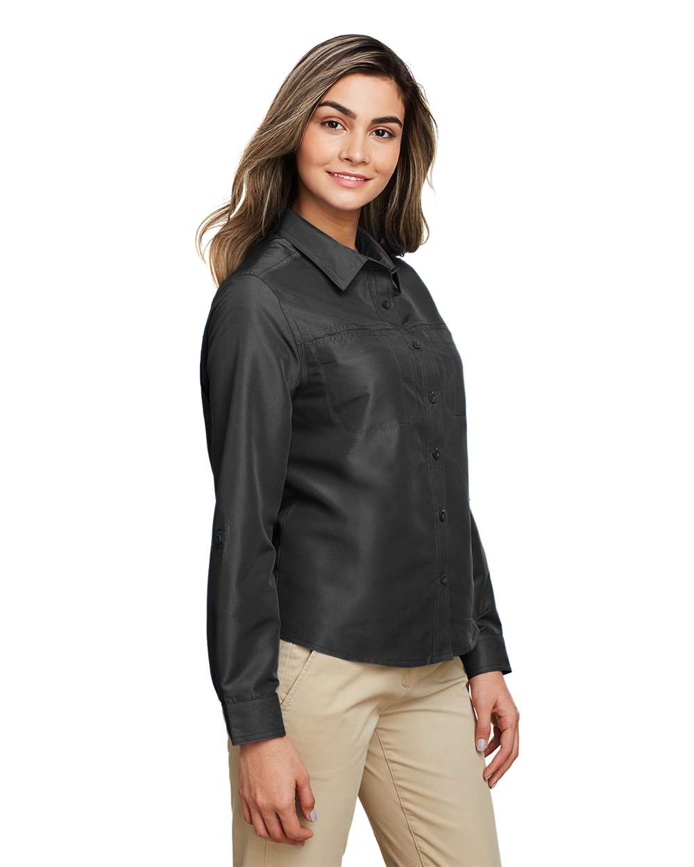 Harriton-M580LW-Women's Key West Long Sleeve Performance Staff Shirt - Image 15