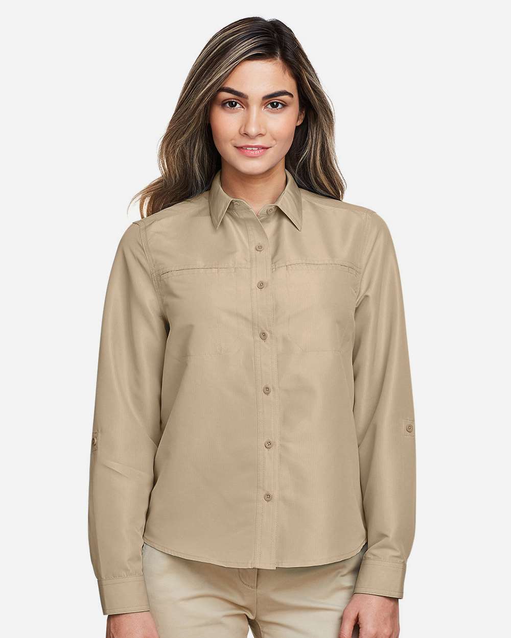 Harriton-M580LW-Women's Key West Long Sleeve Performance Staff Shirt - Image 19