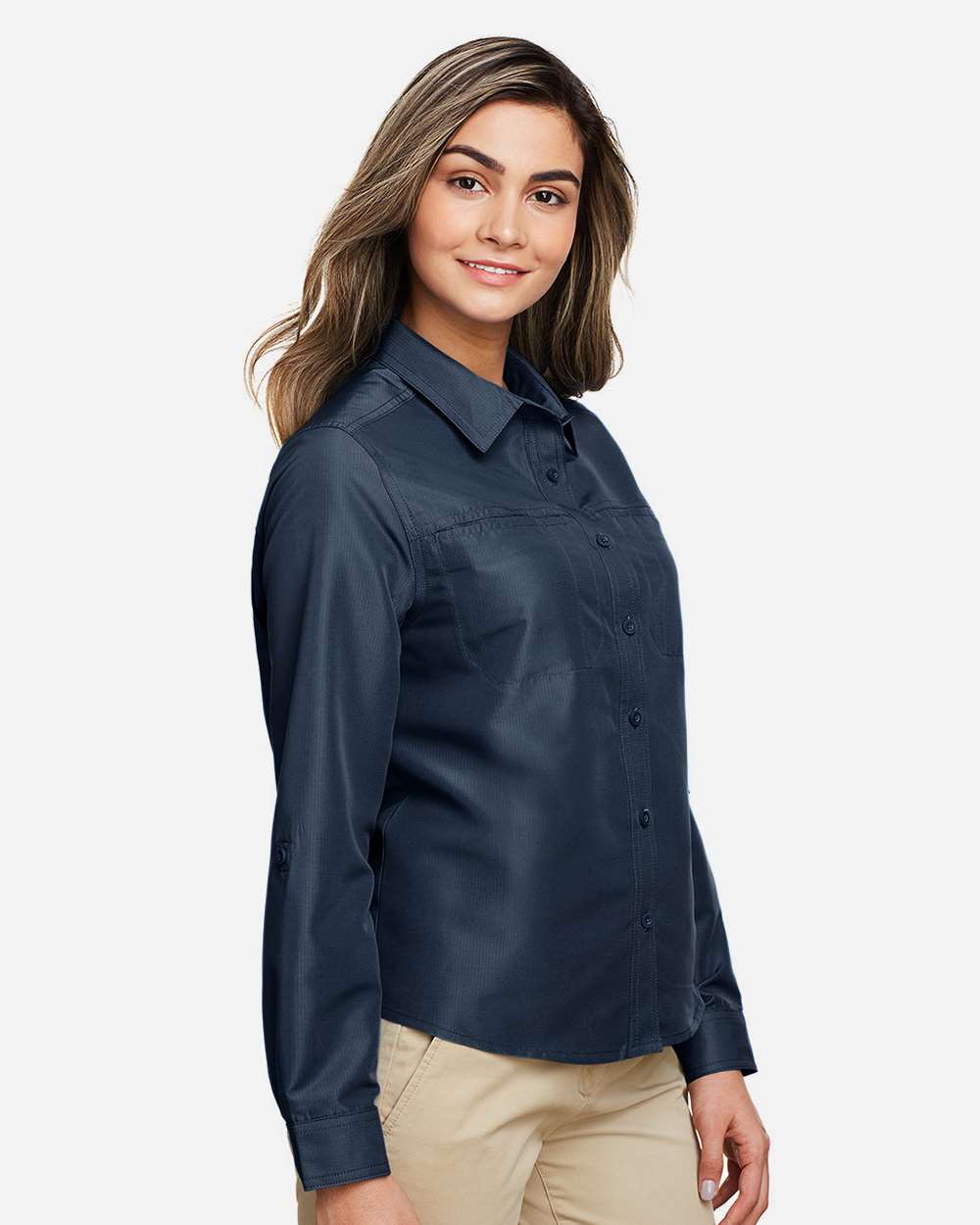 Harriton-M580LW-Women's Key West Long Sleeve Performance Staff Shirt - Image 25