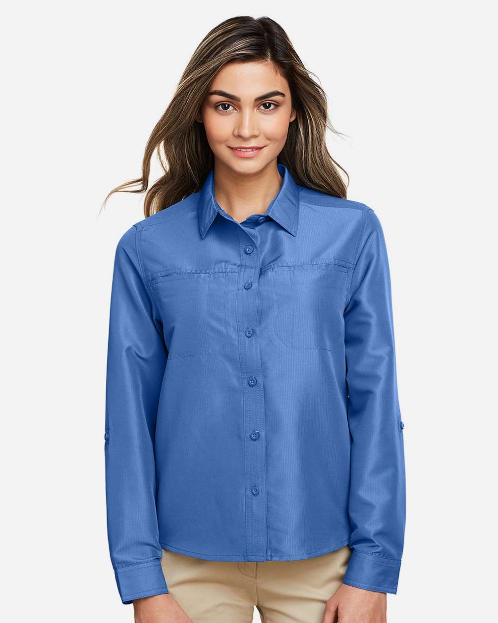 Harriton-M580LW-Women's Key West Long Sleeve Performance Staff Shirt - Image 29