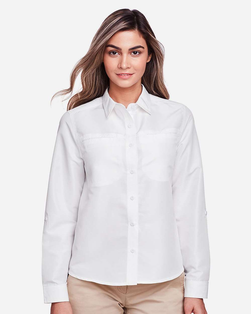 Harriton-M580LW-Women's Key West Long Sleeve Performance Staff Shirt - Image 34