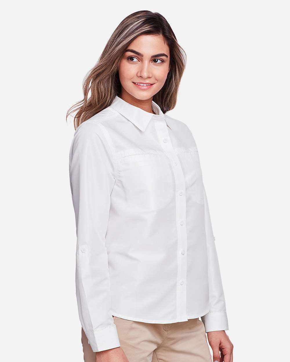 Harriton-M580LW-Women's Key West Long Sleeve Performance Staff Shirt - Image 35