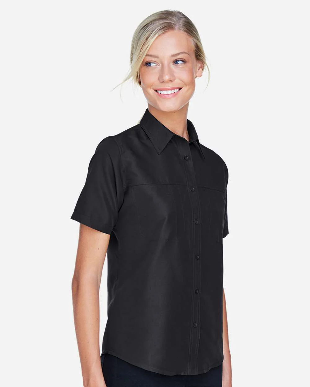 Harriton-M580W-Women's Key West Short Sleeve Performance Staff Shirt - Image 3