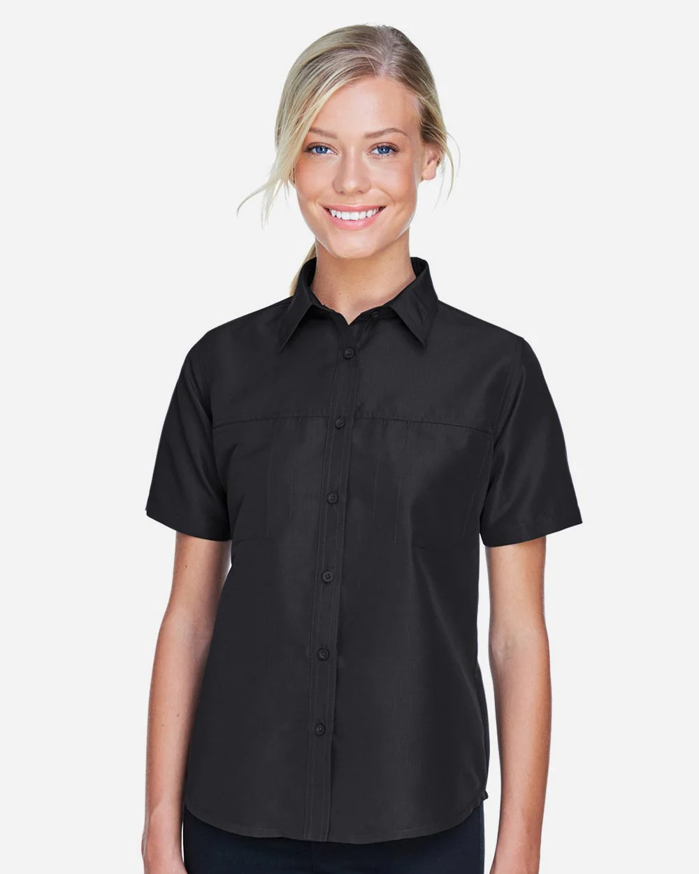 Harriton-M580W-Women's Key West Short Sleeve Performance Staff Shirt - Image 5
