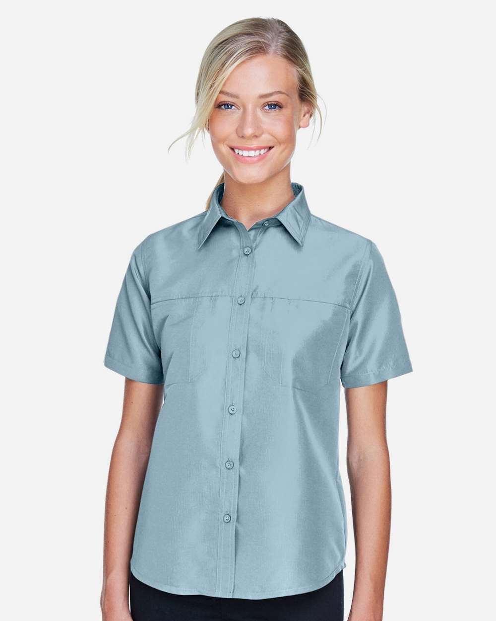 Harriton-M580W-Women's Key West Short Sleeve Performance Staff Shirt - Image 7